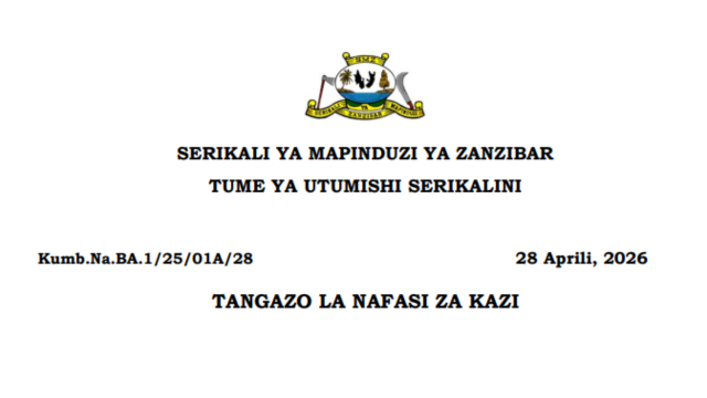 Nafasi za Kazi ZPSB-01 2026