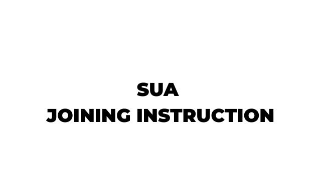 SUA Joining Instructions 2026 PDF