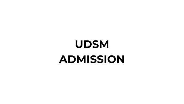 UDSM Online Application Form 2027 – Full Guide