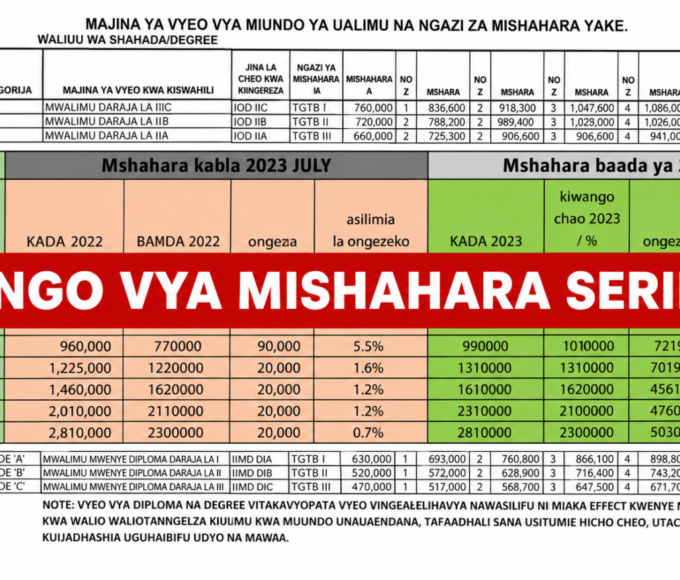 Tanzania Government Salary Scale