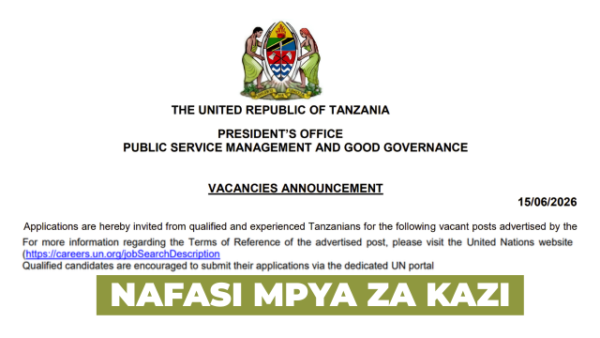 United Nations (UN) International Job Opportunities for Qualified Tanzanians June 2026