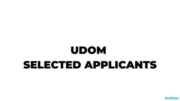 UDOM Selected Applicants 2026-2027 PDF